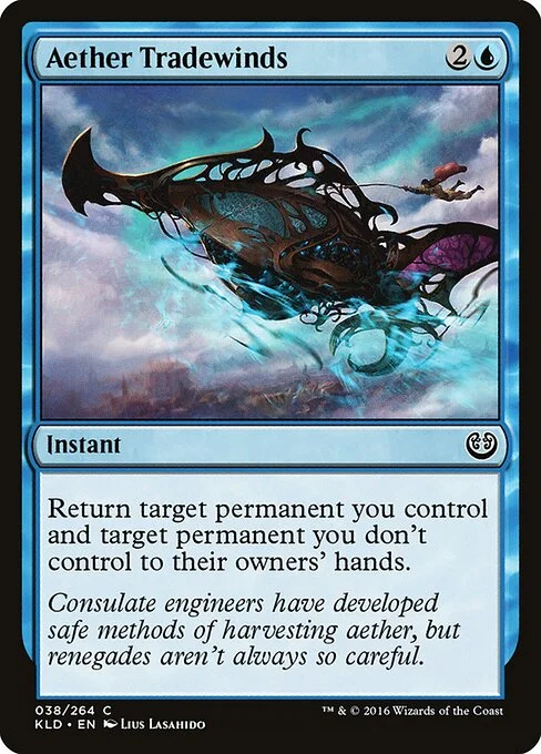 Aether Tradewinds, carta Magic di tipo Instant illustrata da Lius Lasahido