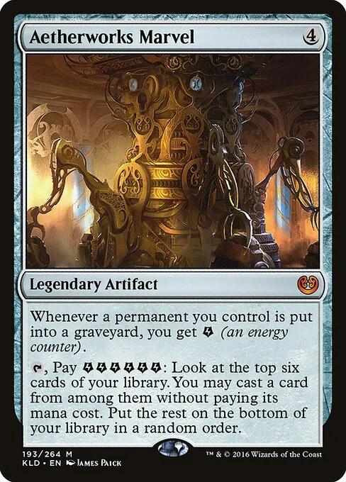 Aetherworks Marvel, carta Magic di tipo Legendary Artifact illustrata da James Paick