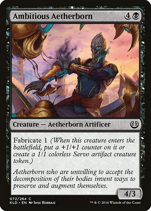 Ambitious Aetherborn, carta Magic di tipo Creature — Aetherborn Artificer illustrata da Josu Hernaiz