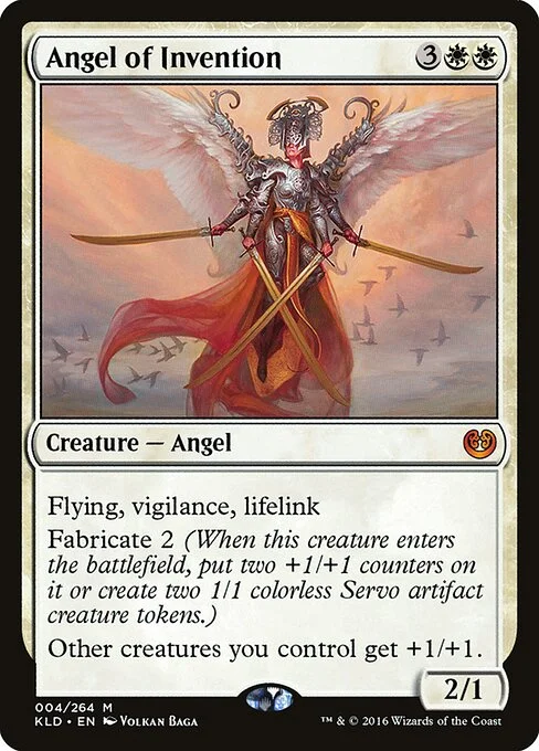 Angel of Invention, carta Magic di tipo Creature — Angel illustrata da Volkan Baǵa