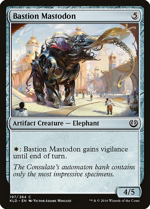 Bastion Mastodon, carta Magic di tipo Artifact Creature — Elephant illustrata da Victor Adame Minguez