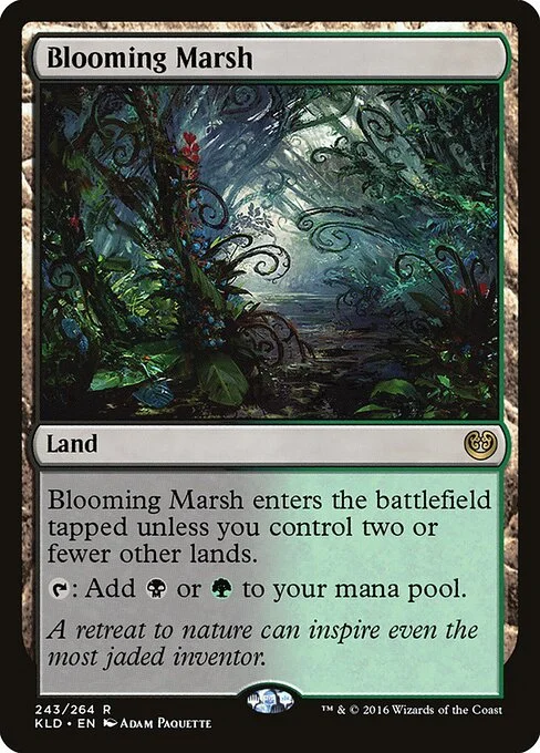 Blooming Marsh, carta Magic di tipo Land illustrata da Adam Paquette