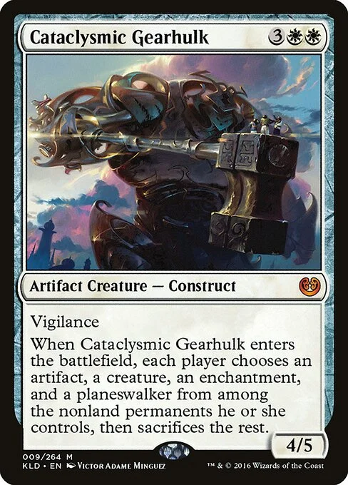 Cataclysmic Gearhulk, carta Magic di tipo Artifact Creature — Construct illustrata da Victor Adame Minguez