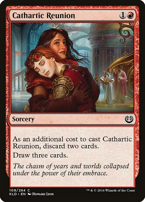 Cathartic Reunion, carta Magic di tipo Sorcery illustrata da Howard Lyon
