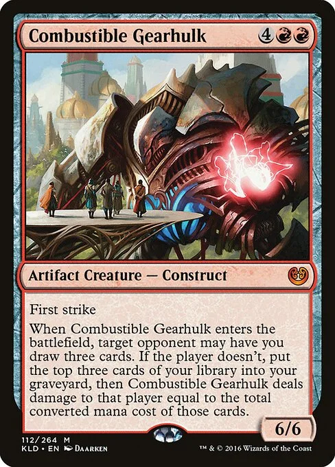 Combustible Gearhulk, carta Magic di tipo Artifact Creature — Construct illustrata da Daarken