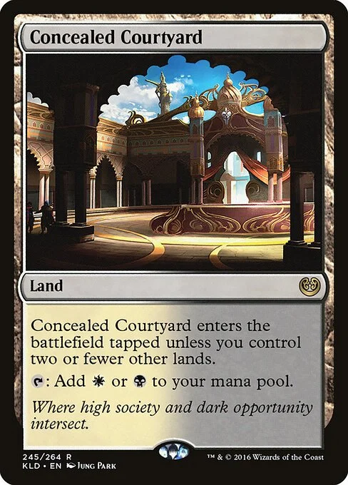 Concealed Courtyard, carta Magic di tipo Land illustrata da Jung Park