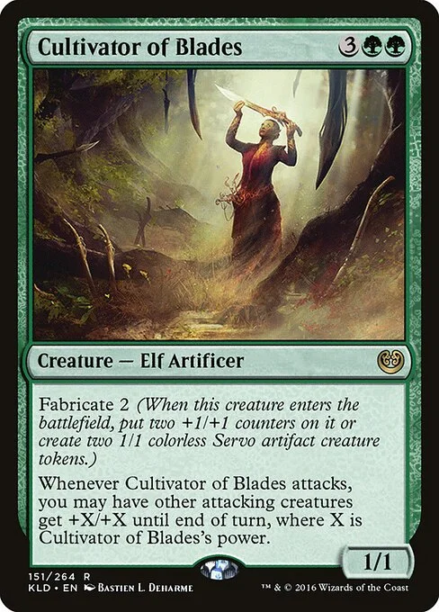 Cultivator of Blades, carta Magic di tipo Creature — Elf Artificer illustrata da Bastien L. Deharme