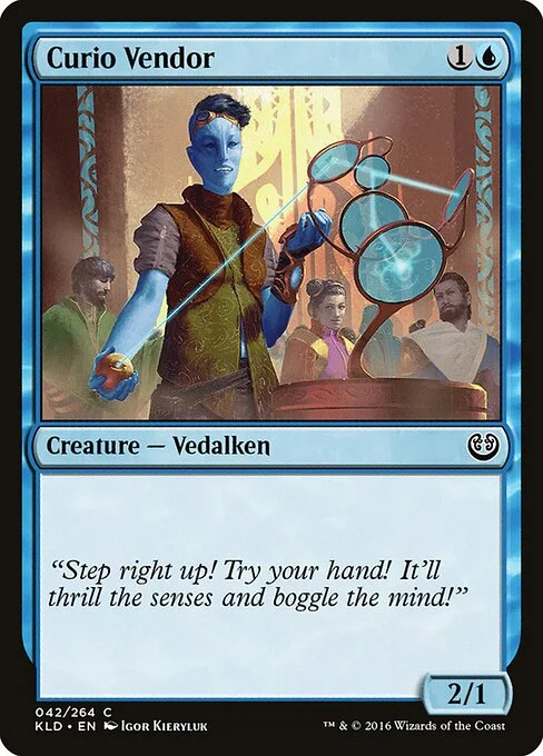 Curio Vendor, carta Magic di tipo Creature — Vedalken illustrata da Igor Kieryluk