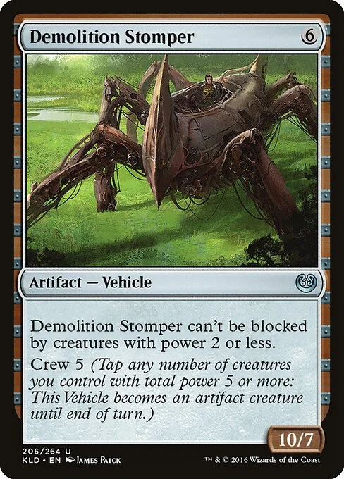 Demolition Stomper, carta Magic di tipo Artifact — Vehicle illustrata da James Paick
