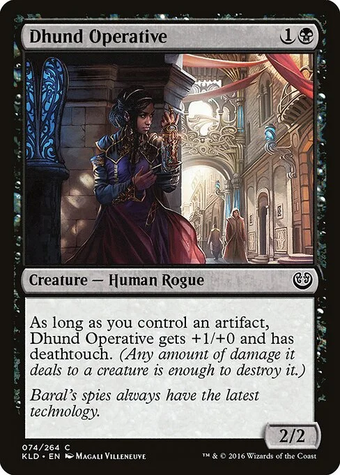 Dhund Operative, carta Magic di tipo Creature — Human Rogue illustrata da Magali Villeneuve