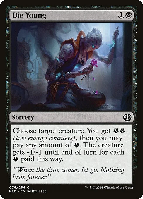 Die Young, carta Magic di tipo Sorcery illustrata da Ryan Yee