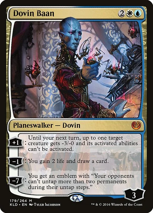 Dovin Baan, carta Magic di tipo Legendary Planeswalker — Dovin illustrata da Tyler Jacobson