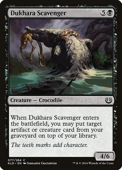 Dukhara Scavenger, carta Magic di tipo Creature — Crocodile illustrata da Sidharth Chaturvedi