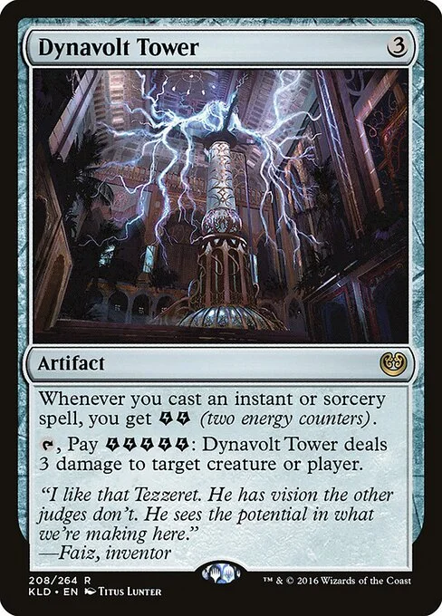 Dynavolt Tower, carta Magic di tipo Artifact illustrata da Titus Lunter