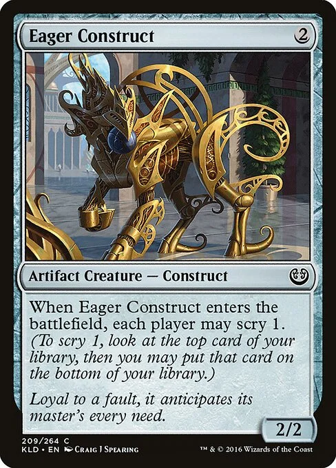Eager Construct, carta Magic di tipo Artifact Creature — Construct illustrata da Craig J Spearing