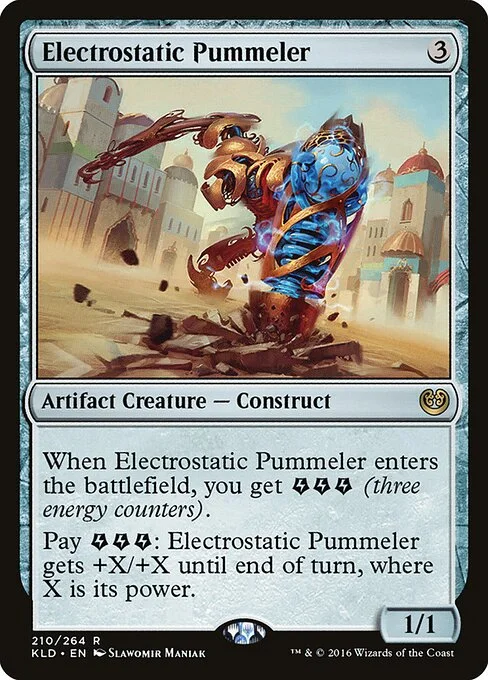 Electrostatic Pummeler, carta Magic di tipo Artifact Creature — Construct illustrata da Slawomir Maniak