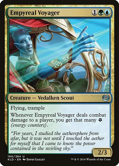 Empyreal Voyager, carta Magic di tipo Creature — Vedalken Scout illustrata da David Gaillet