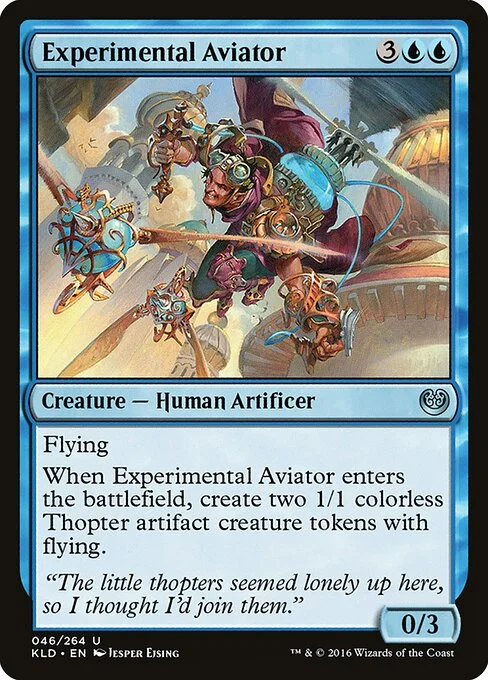 Experimental Aviator, carta Magic di tipo Creature — Human Artificer illustrata da Jesper Ejsing