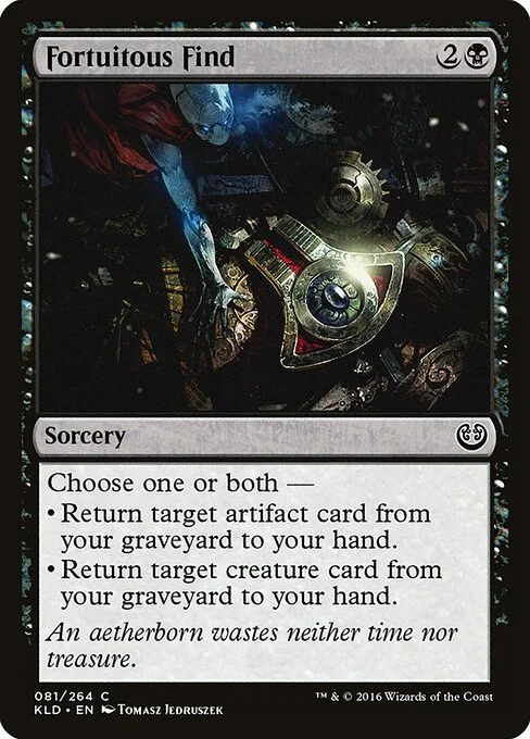 Fortuitous Find, carta Magic di tipo Sorcery illustrata da Tomasz Jedruszek