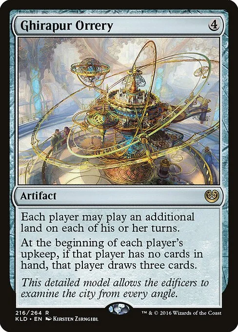 Ghirapur Orrery, carta Magic di tipo Artifact illustrata da Kirsten Zirngibl