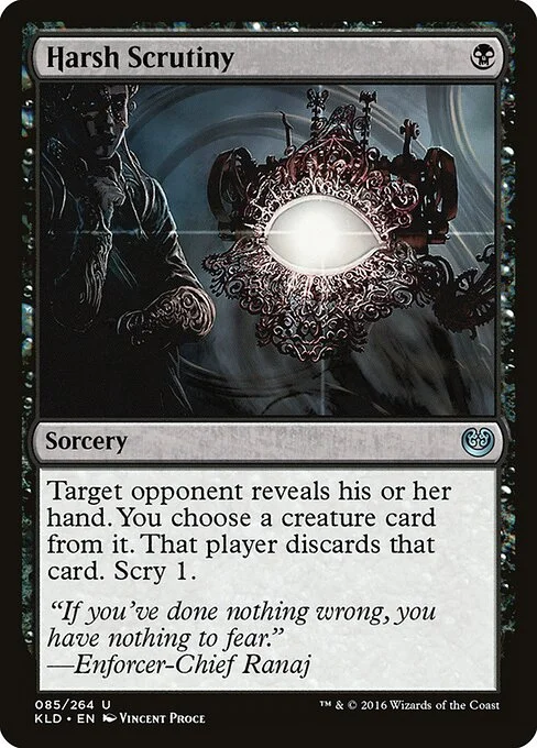 Harsh Scrutiny, carta Magic di tipo Sorcery illustrata da Vincent Proce