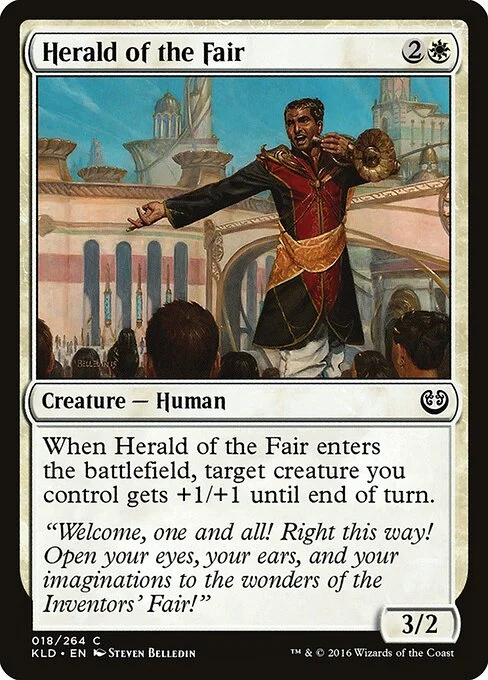 Herald of the Fair, carta Magic di tipo Creature — Human illustrata da Steven Belledin