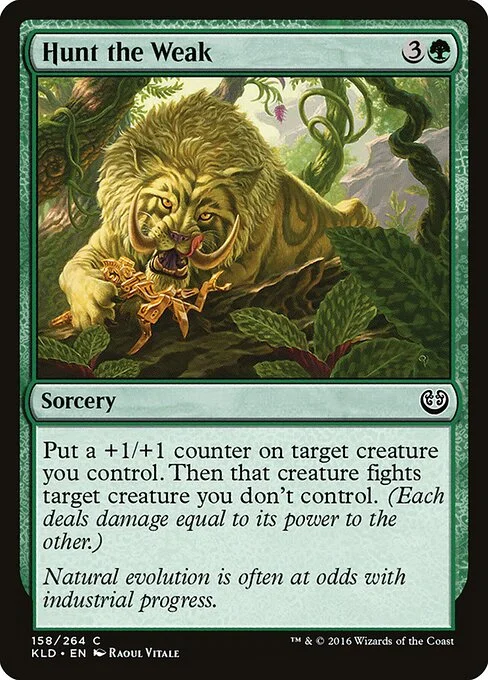 Hunt the Weak, carta Magic di tipo Sorcery illustrata da Raoul Vitale