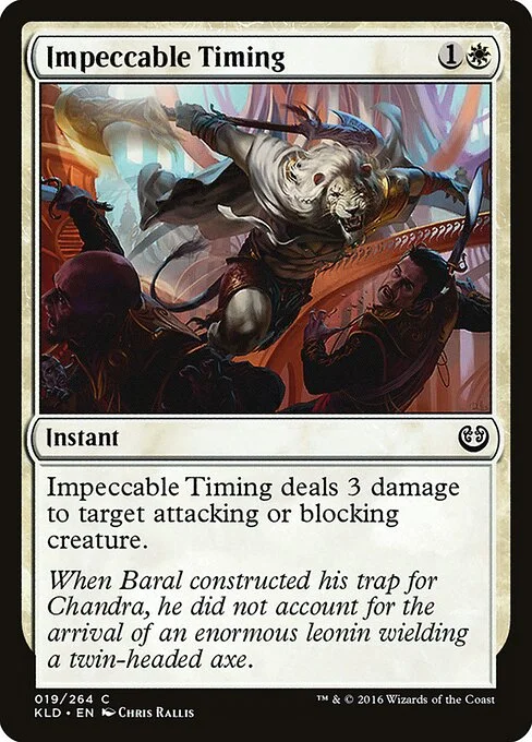 Impeccable Timing, carta Magic di tipo Instant illustrata da Chris Rallis