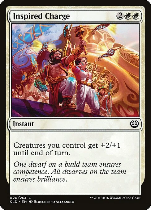 Inspired Charge, carta Magic di tipo Instant illustrata da Deruchenko Alexander
