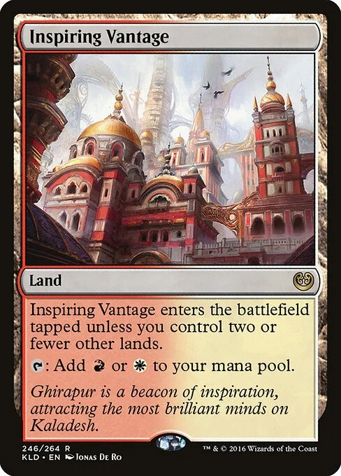 Inspiring Vantage, carta Magic di tipo Land illustrata da Jonas De Ro