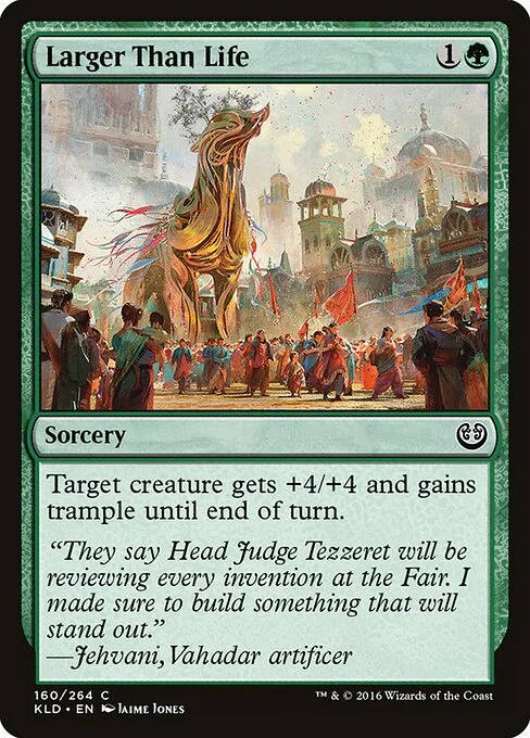 Larger Than Life, carta Magic di tipo Sorcery illustrata da Jaime Jones