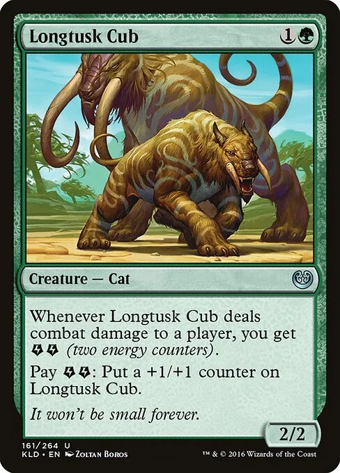 Longtusk Cub, carta Magic di tipo Creature — Cat illustrata da Zoltan Boros