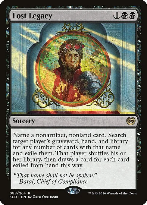 Lost Legacy, carta Magic di tipo Sorcery illustrata da Greg Opalinski