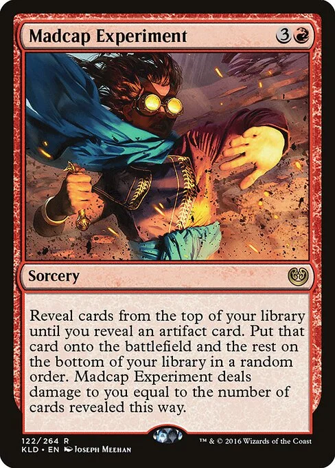 Madcap Experiment, carta Magic di tipo Sorcery illustrata da Joseph Meehan