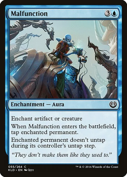 Malfunction, carta Magic di tipo Enchantment — Aura illustrata da Izzy