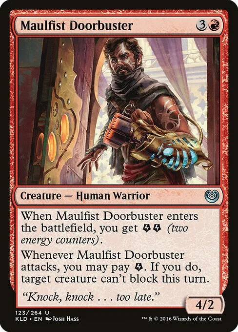 Maulfist Doorbuster, carta Magic di tipo Creature — Human Warrior illustrata da Josh Hass