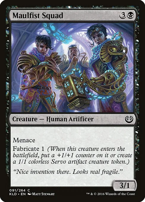 Maulfist Squad, carta Magic di tipo Creature — Human Artificer illustrata da Matt Stewart