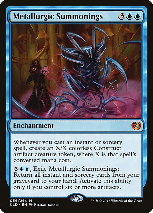 Metallurgic Summonings, carta Magic di tipo Enchantment illustrata da Kieran Yanner