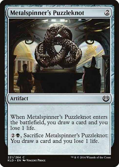 Metalspinner's Puzzleknot, carta Magic di tipo Artifact illustrata da Vincent Proce