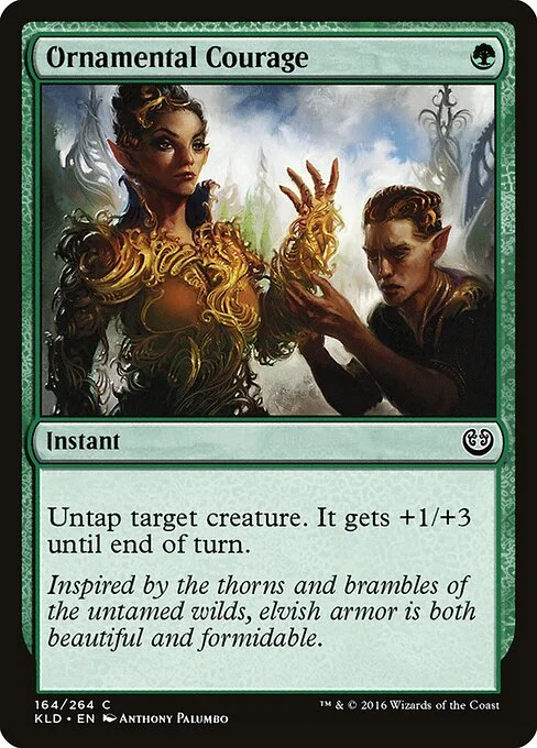 Ornamental Courage, carta Magic di tipo Instant illustrata da Anthony Palumbo