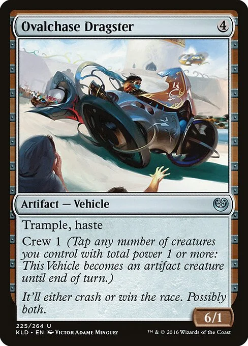 Ovalchase Dragster, carta Magic di tipo Artifact — Vehicle illustrata da Victor Adame Minguez