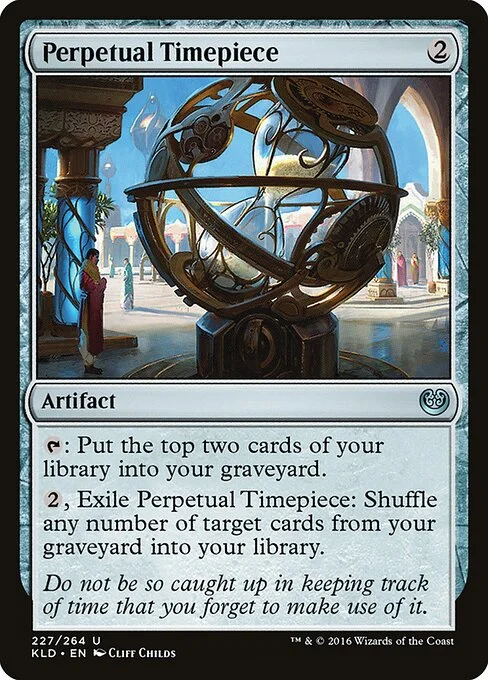 Perpetual Timepiece, carta Magic di tipo Artifact illustrata da Cliff Childs