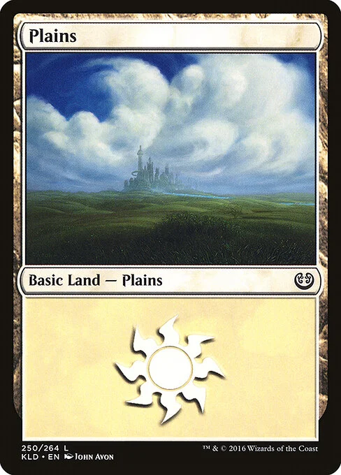 Plains, carta Magic di tipo Basic Land — Plains illustrata da John Avon