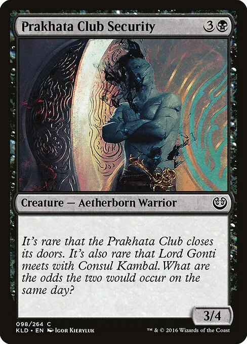 Prakhata Club Security, carta Magic di tipo Creature — Aetherborn Warrior illustrata da Igor Kieryluk