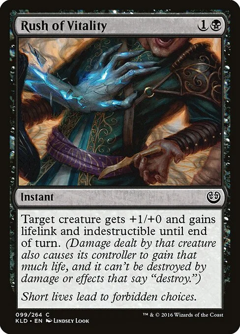 Rush of Vitality, carta Magic di tipo Instant illustrata da Lindsey Look
