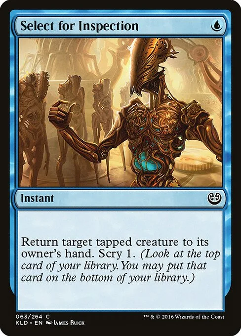 Select for Inspection, carta Magic di tipo Instant illustrata da James Paick