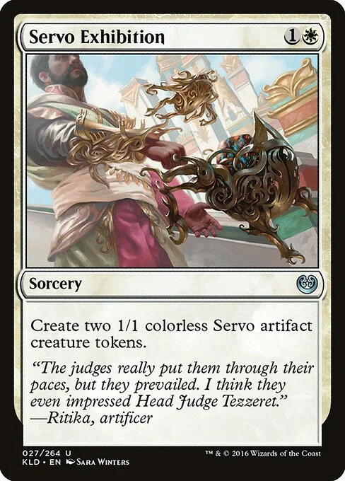 Servo Exhibition, carta Magic di tipo Sorcery illustrata da Sara Winters