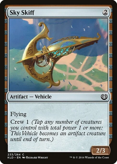Sky Skiff, carta Magic di tipo Artifact — Vehicle illustrata da Richard Wright