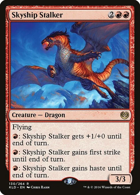 Skyship Stalker, carta Magic di tipo Creature — Cat Dragon illustrata da Chris Rahn