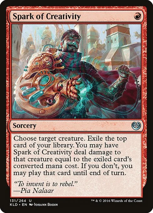 Spark of Creativity, carta Magic di tipo Sorcery illustrata da Johann Bodin
